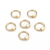 Brass Screw Carabiner Lock Charms X-KK-T047-06G-1
