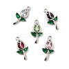 Brass Micro Pave Cubic Zirconia Pendants KK-D408-01P-1