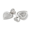 Brass Pave Cubic Zirconia Stud Earrings for Women EJEW-M258-08P-2