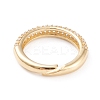 Adjustable Brass Micro Pave Cubic Zirconia Cuff Rings RJEW-L098-007A-G-3