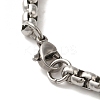 316 Surgical Stainless Steel Box Chain Hamsa Hand Link Bracelets BJEW-Q349-12AS-3