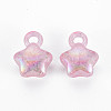 Transparent Crackle Acrylic Pendants MACR-S373-63-L05-2