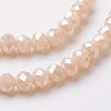 Electroplate Glass Beads Strands EGLA-F124-FR-A02-3