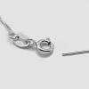 Anti-Tarnish Rhodium Plated 925 Sterling Silver Box Chain Necklaces STER-F039-45cm-05P-2