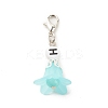 Frosted Flower Transparent Acrylic Pendant Decoration HJEW-JM00628-02-2