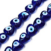 Handmade Evil Eye Lampwork Beads Strands LAMP-N029-010D-1