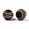 Painted Natural Wood Beads WOOD-T021-54A-02-2