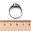 Natural Blue Lace Agate Finger Rings RJEW-A084-05AS-10-5