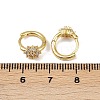 Brass Micro Pave Cubic Zirconia Hoop Earrings EJEW-S277-07G-C-5