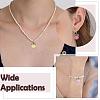20Pcs 10 Colors Glass Pendants PALLOY-YW00082-6