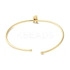 Rack Plating Brass Micro Pave Clear Cubic Zirconia Letter Open Cuff Bangles BJEW-A018-01G-R-3