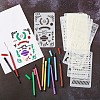 Plastic Reusable Drawing Painting Stencils Templates DIY-WH0047-M-3
