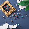 Yilisi 40Pcs 8 Colors Handmade Gold Sand Lampwork Beads Strands LAMP-YS0001-01-16