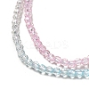 Transparent Gradient Color Glass Beads Strands GLAA-H021-01A-17-3