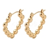 Bubble Rhombus 201 Stainless Steel Half Hoop Earrings for Women EJEW-G385-07G-1