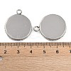 Non-Tarnish 304 Stainless Steel Pendant Cabochon Settings STAS-Z070-01P-04-3
