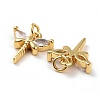 Brass Micro Pave Cubic Zirconia Pendants KK-K258-22G-RS-2
