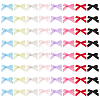 64Pcs 8 Colors Bowknot Polyester Alligator Hair Clips AJEW-CP0008-36-1
