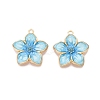 Rack Plating Alloy Enamel Pendants LS-ENAM-N056-365KCG-04-1