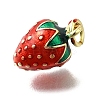 Brass with Enamel Charms KK-Q066-01B-G-2