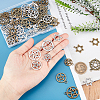 60Pcs 10 Style Tibetan Style Alloy Pendants FIND-PH0009-15-3