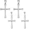 4Pcs 2 Styles 304 Stainless Steel Pendants STAS-BBC0007-68-6