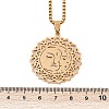 201 Stainless Steel Hollow Moon Star Flower Pendant Necklaces for Women LS-NJEW-K283-35G-3