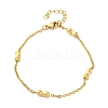 304 Stainless Steel Rolo Chain Bracelets for Women BJEW-C094-08G-4