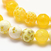 Natural Fire Crackle Agate Bead Strands X-G-K166-07F-8mm-07-3