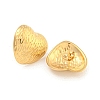 Heart 304 Stainless Steel Ear Studs EJEW-L290-029G-2