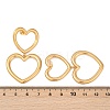 304 Stainless Steel Hollow Heart Dangle Stud Earrings EJEW-Z096-03G-3