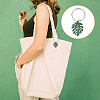 4 Sets Monstera Leaf Alloy Pendant Keychain KEYC-FH0001-40-6