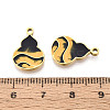 304 Stainless Steel & Enamel Gourd Pendants STAS-T073-12G-3