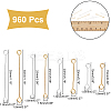 840Pcs 7 Style Iron Eye Pins & 120Pcs 316 Surgical Stainless Steel Eye Pins IFIN-AR0001-14-6