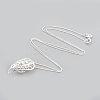 925 Sterling Silver Cage Pendant Necklaces NJEW-S415-06-3