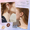 20Pcs 2 Styles Donut Shape Natural Ash Wood Stud Earring Findings EJEW-TA0001-35-9