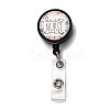 Flat Round ABS Plastic Badge Reel AJEW-I053-37K-1