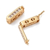 925 Sterling Silver Cubic Zirconia Twister Clasps STER-WH0007-28C-G-2