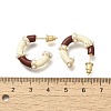 Brass C-Shaped Stud Earrings LS-EJEW-A121-09G-3