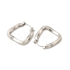 Non-Tarnish 304 Stainless Steel Trapezoid Hoop Earrings for Women EJEW-P202-05P-2