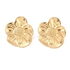 Flower 304 Stainless Steel Stud Earrings for Women EJEW-Z065-12G-01-2