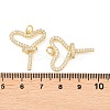 Brass Micro Pave Cubic Zirconia Pendants KK-C162-038G-3