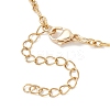 304 Stainless Steel Leaf Link Chain Bracelet Making AJEW-JB01433-3