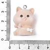 Flocky Opaque Resin Pendants RESI-G105-05C-3