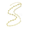 Brass Paperclip Chain Coffee Bean Chain Necklaces NJEW-JN05578-4