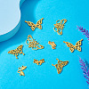 12Pcs 6 Styles 201 & 304 Stainless Steel & Stainless Steel Connector Charms STAS-TA0001-86-7