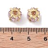 Brass Micro Pave Cubic Zirconia Beads KK-B102-31G-02-2