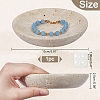 Flat Round Shape Marble Desktop Storage Tray AJEW-WH0348-408-2