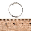 304 Stainless Steel Adjustable Open Cuff Statement Rings RJEW-C083-19P-01-5