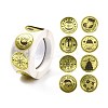 Christmas Themed Flat Round Roll Stickers DIY-B045-12-1